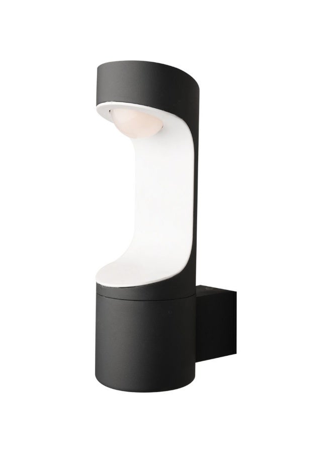 DANUBE HOME Milano Phoebe 9W Wall Light Durable Aluminium Black Finish With 6500K Color Temperature Out Door Wall-Light Fixture Outdoor Lighting For Gardens, Patios, & Pathways - 14X10X29Cm