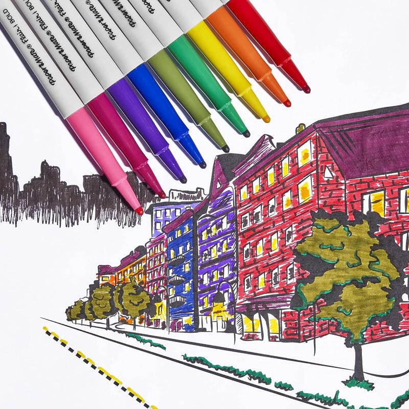 Papermate Flair Felt Tip Pens, Bold Tip (1.2 mm), Assorted Colors, 12 Count - Image 2