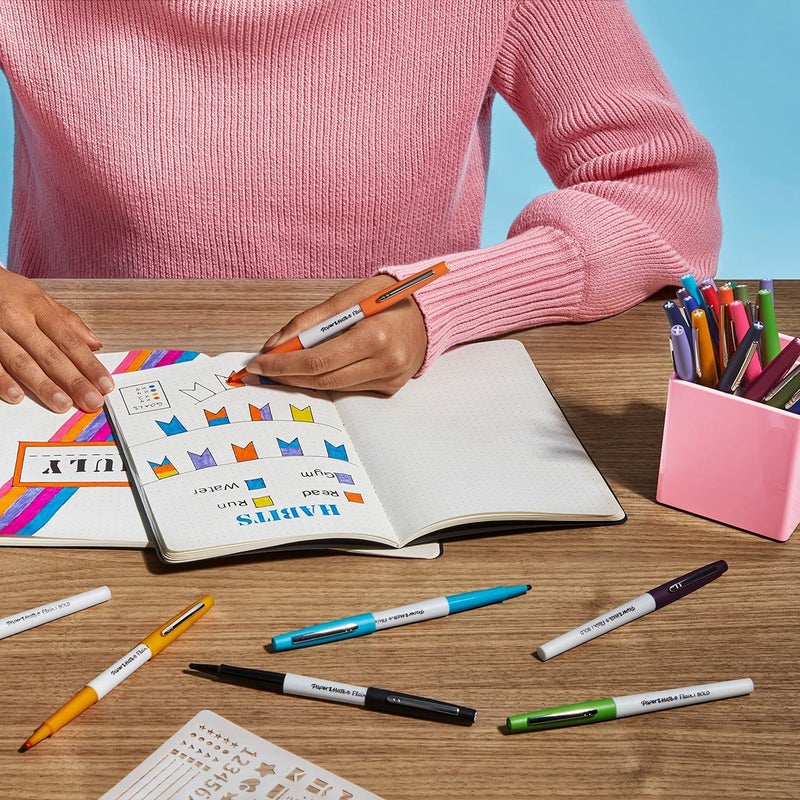 Papermate Flair Felt Tip Pens, Bold Tip (1.2 mm), Assorted Colors, 12 Count - Image 5