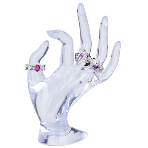 Glamorway Jewelry Display Holder Bracelet Ring Watch Stand Support Holder Stand (Transparent) - Image 2