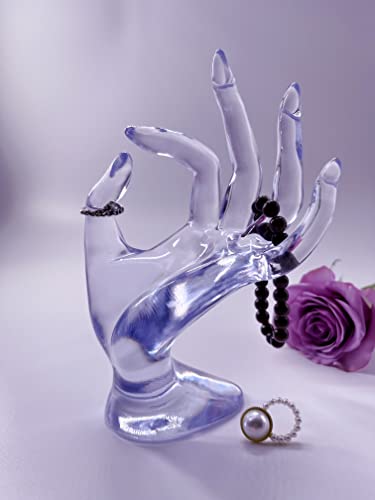 Glamorway Jewelry Display Holder Bracelet Ring Watch Stand Support Holder Stand (Transparent) - Image 1