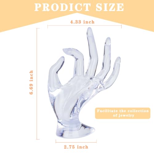 Glamorway Jewelry Display Holder Bracelet Ring Watch Stand Support Holder Stand (Transparent) - Image 3