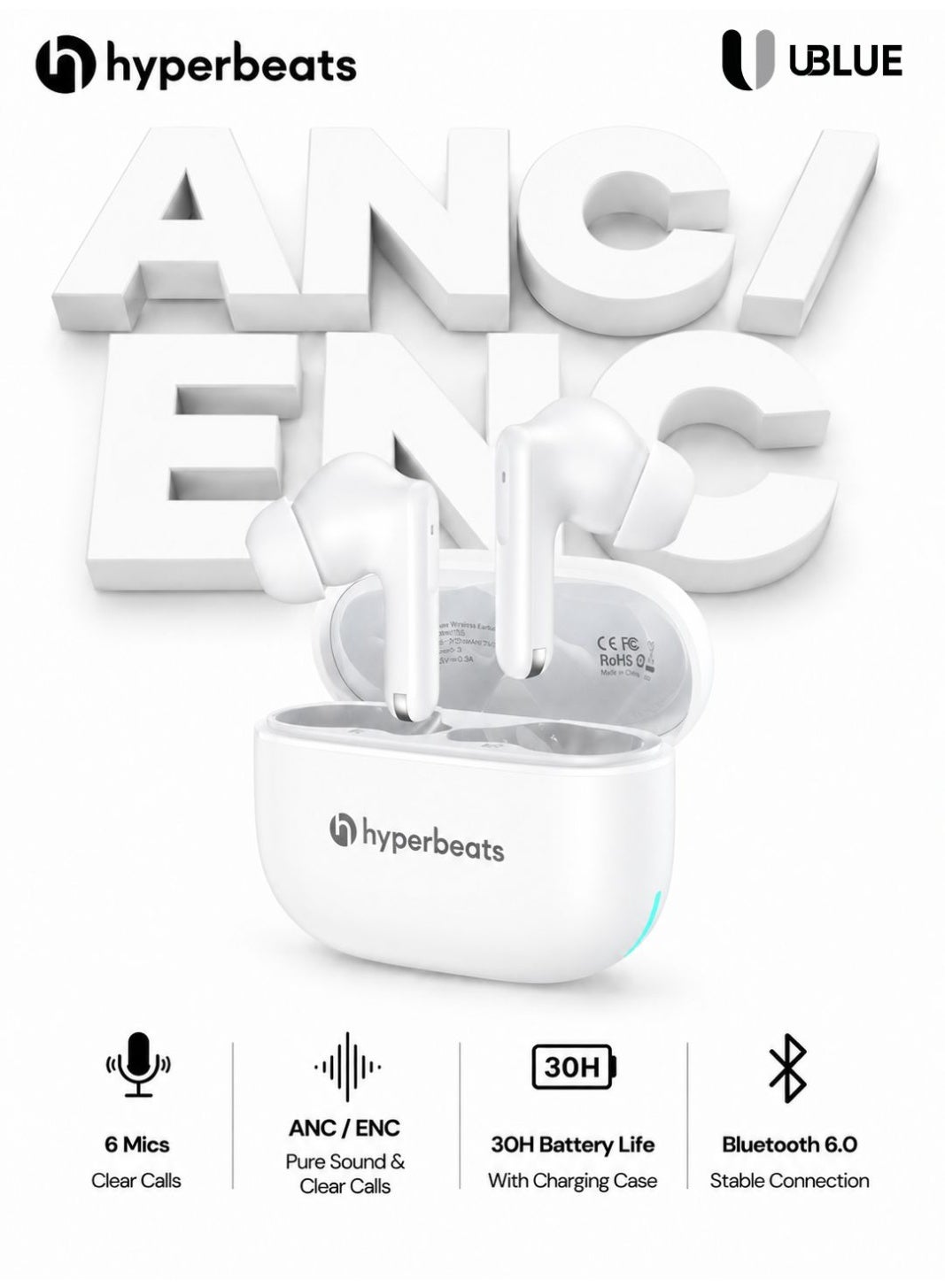 يو بلو Ublue Hyperbeats typec 300mAh