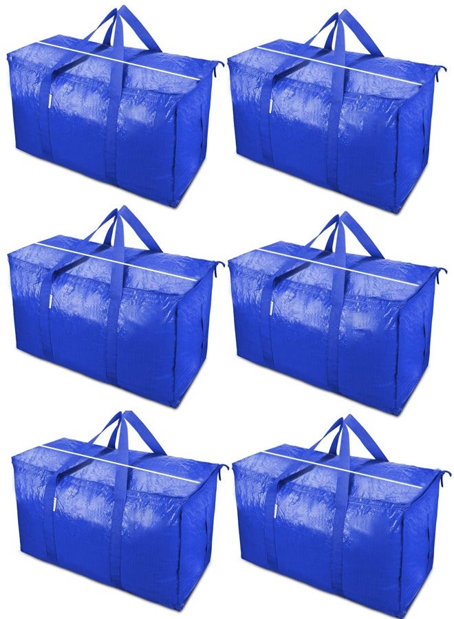 Extra Large Moving Bags with Zippers Carrying Handles Heavy-Duty Storage Tote Moving Boxes for Space Saving  - Image 1