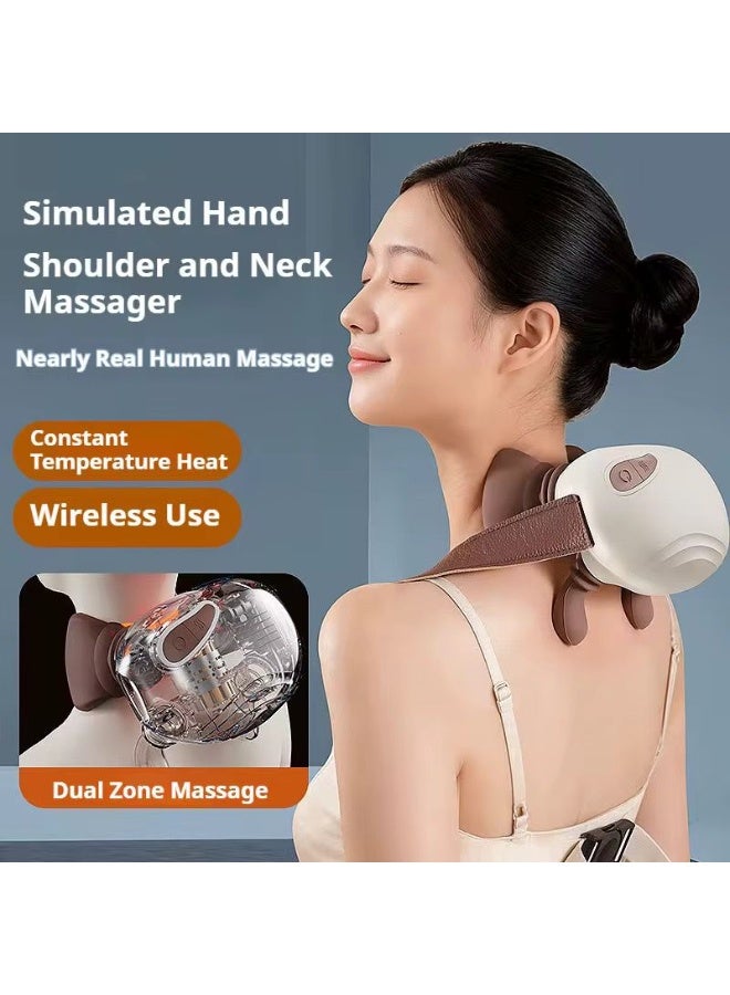 بلو فاير جهاز تدليك الرقبة والكتف – تدليك عميق مع حرارة، مريح ومحمول للرقبة، الظهر، الكتفين والبطن السفلي، تخفيف الألم وتسريع استشفاء العضلات للمنزل، المكتب، والسفر - Image 5