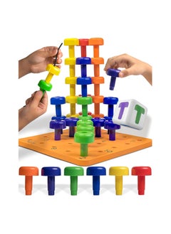 Skoolzy Skoolzy Montessori Sensory Pegboard 33 Piece Set - Develop Sensory Play Occupational Therapy STEM Learning Educational Toys for Kids 2+ - Includes Foam Board, Lacing String, Dice, Storage Bag, eBook  - Image 1