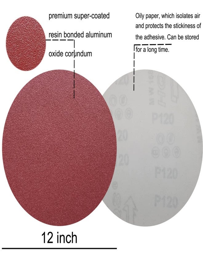 Sackorange 18 PCS 12" PSA Sanding Discs - 3 Each of 80, 100, 120, 180, 240, 400 Grit - 12 Inch Sandpaper Discs with PSA Self Adhesive for Drywall, Floor, Woodworking, Auto for Power Sander - Image 3