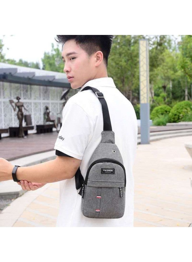 Generic Men's Chest Bag 2021 Youth Waist Bag Fashion Small Backpack Sports Trendy Solid Color Shoulder Crossbody Bag-Color:Blue  - Image 3