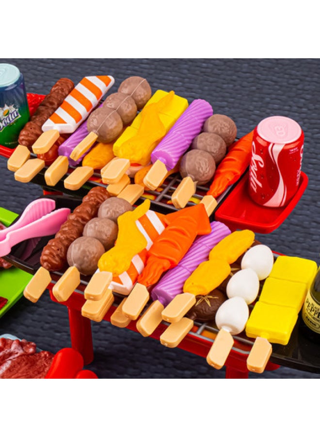 Children's Fun Kitchen Barbecue Package BBQ Simulation Play Oven Barbecue String Toys For Boys And Girls-Color:Simulation Barbecue 29-piece Pcs + Barbecue Oven-bag - Image 3