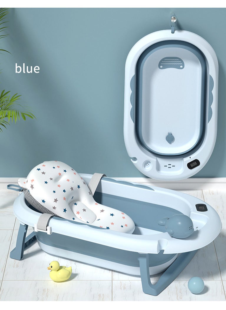 OLUDENIZ - Foldable Baby Bathtub with Temperature Sensor – Portable & Non-Slip for 0-9 Years - Image 1