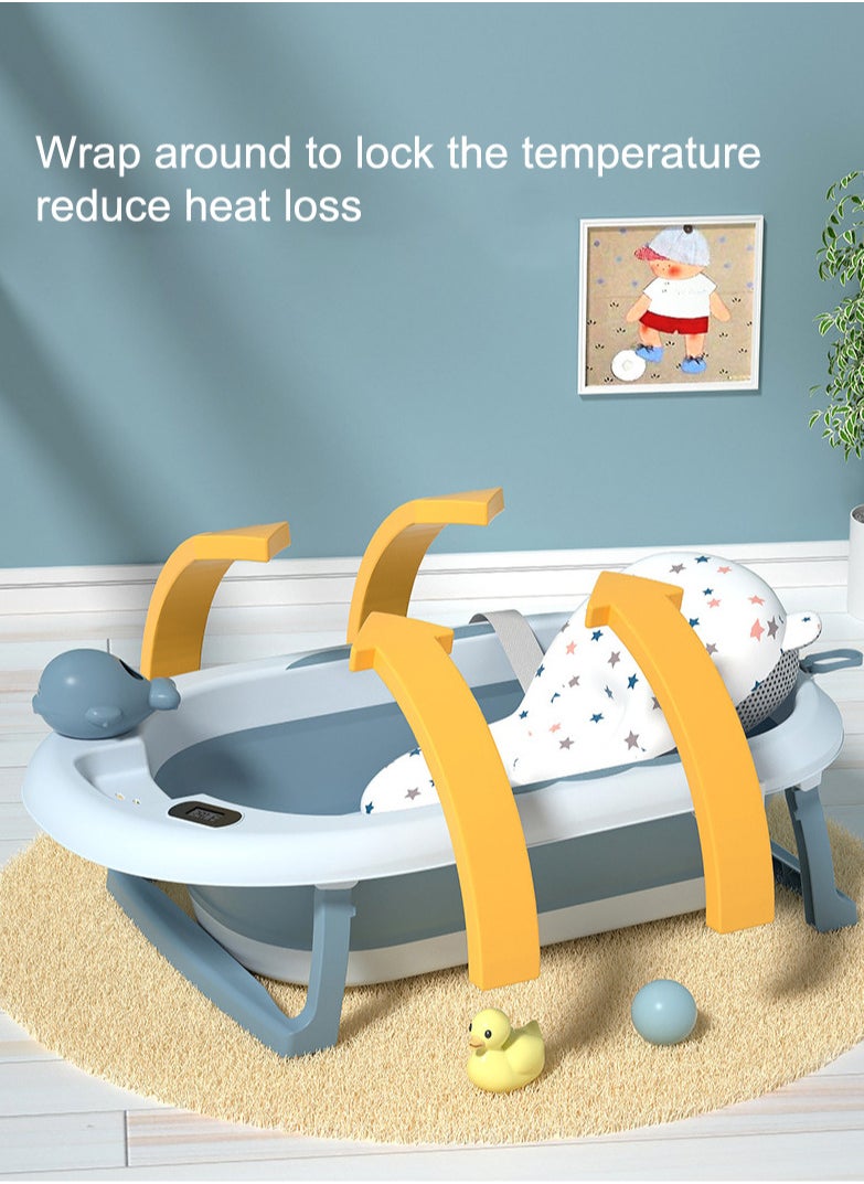 OLUDENIZ - Foldable Baby Bathtub with Temperature Sensor – Portable & Non-Slip for 0-9 Years - Image 1