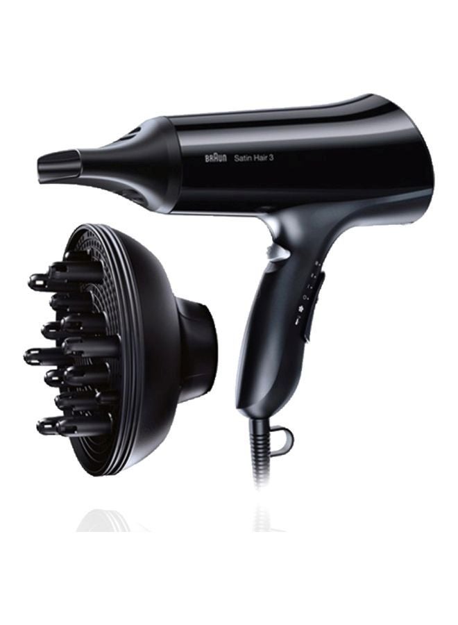 BRAUN Electric Hair Dryer Black - Image 3