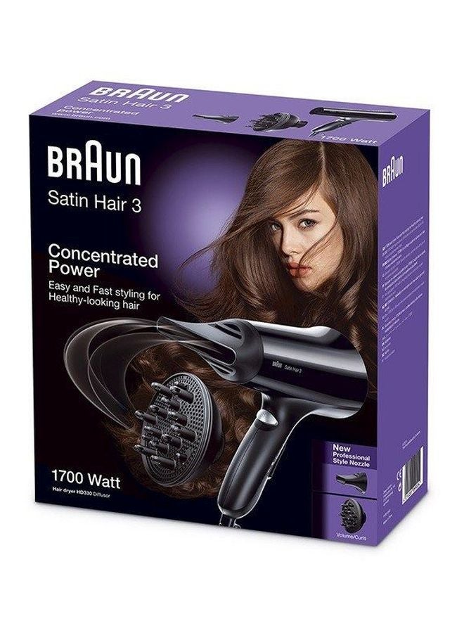 BRAUN Electric Hair Dryer Black - Image 4