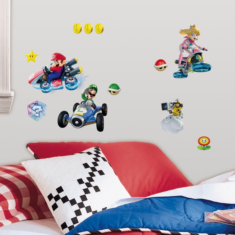 RoomMates RMK2728SCS Nintendo Mario Kart 8 Peel and Stick Wall Decals 10" x 18" - Image 2