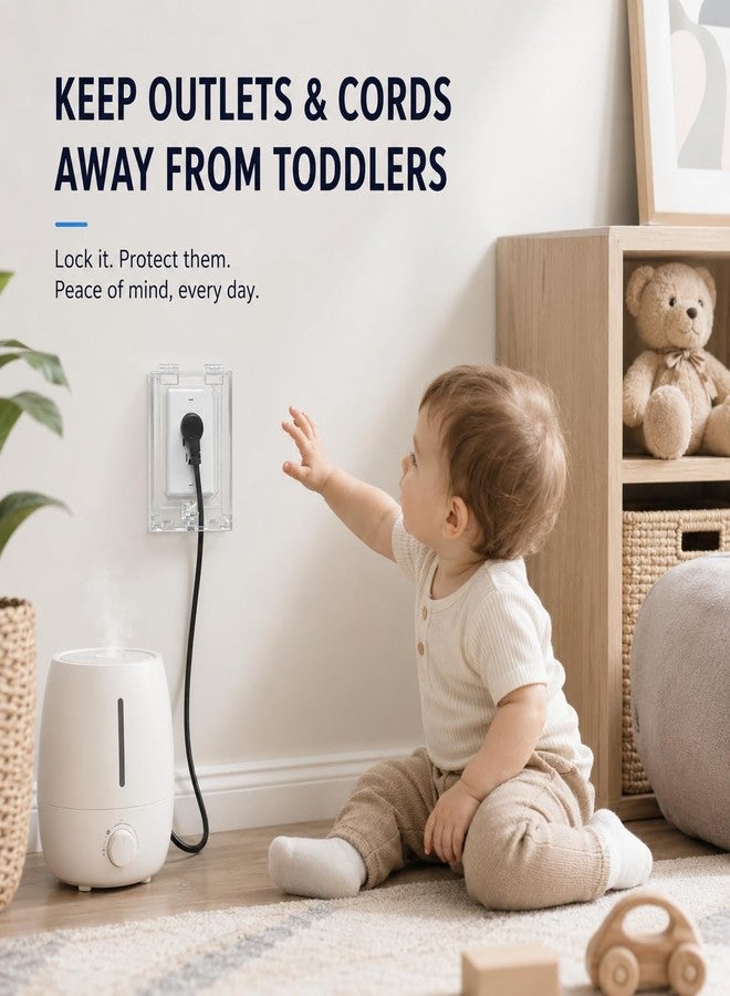 groword Infant Safety Outlet Lock Box, wall Outlet Lock Box, Lock Box for Electrical outlets with outlets, Easy to Install, Accommodates Most Plugs and adapters 4.95“ X 3.35” X 2.56” or Smaller - Image 4