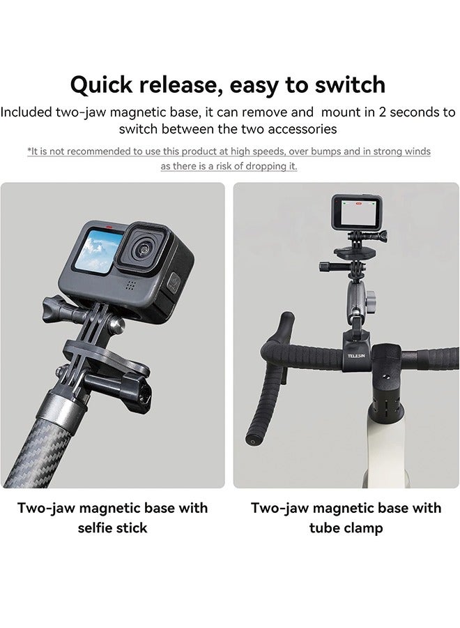 TELESIN TELESIN Magnetic Chest Mount with Neck Strap + Phone Holder + Magnet Tripod Quick Release Base for GoPro Max 12 11 10 Insta360 DJI Action Accessories - Image 2