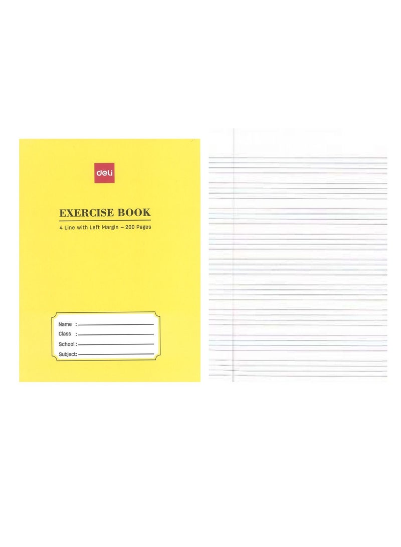Deli 6-Piece Four Line Ruled Notebook With 200 Pages - Image 3