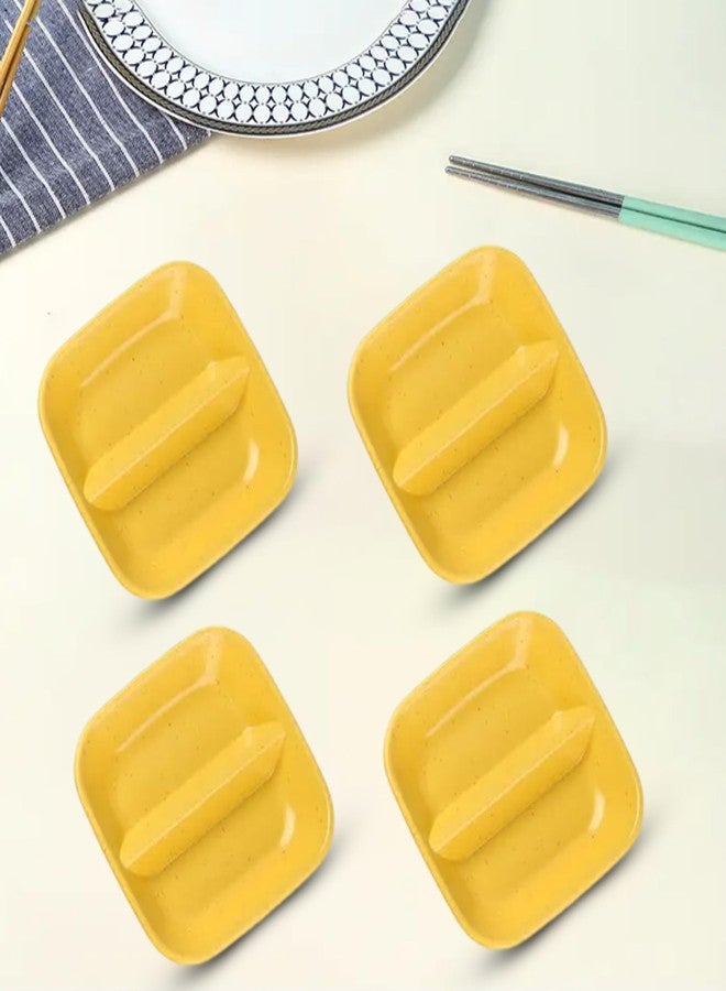 aDai Wheat Straw Small Dipping Plates | Eco-Friendly Unbreakable Appetizer, Dessert & Sauce Bowls | Lightweight Solid Pastel Color Side Dishes | Perfect for Soy Sauce, Ketchup, BBQ & Seasoning - Image 1