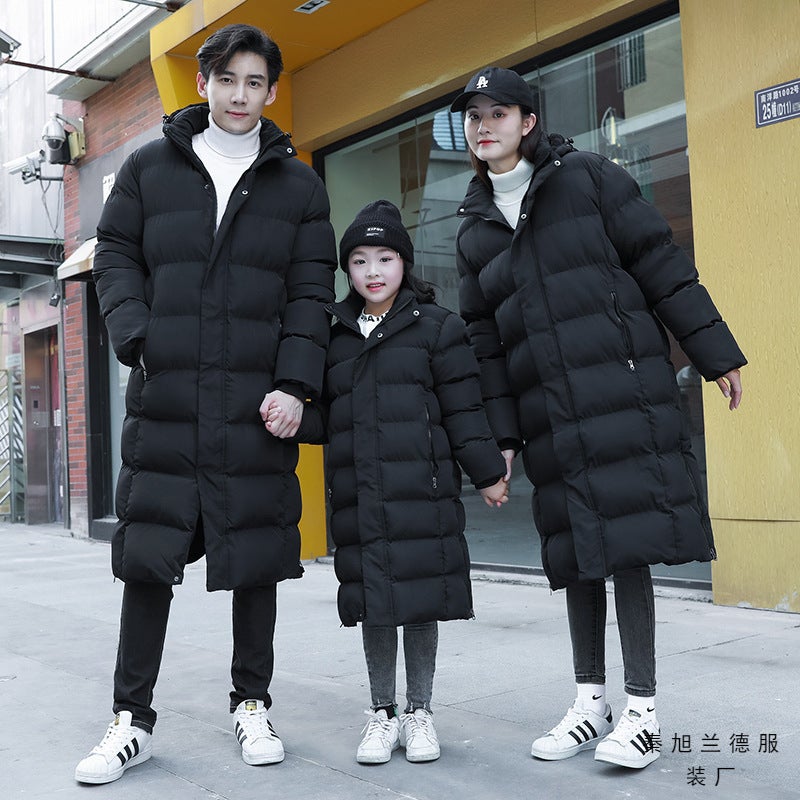 National Team Over-The-Knee Long Sports Coat Down Thick Cotton-Padded Coat For Boys And Girls Winter Clothing Art Test Coat Printed - Image 3