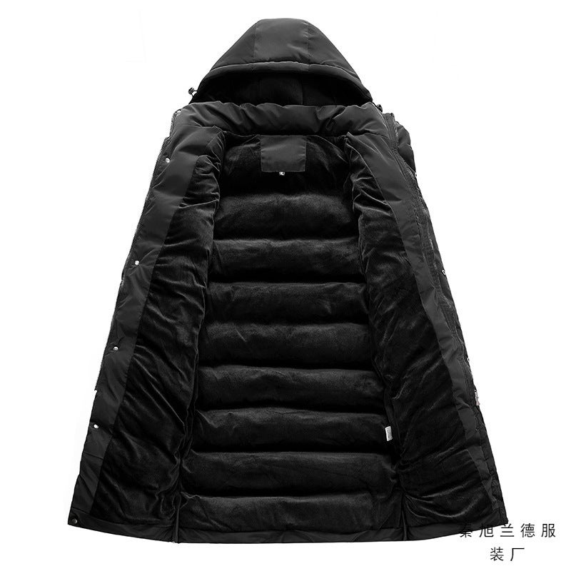 National Team Over-The-Knee Long Sports Coat Down Thick Cotton-Padded Coat For Boys And Girls Winter Clothing Art Test Coat Printed - Image 4