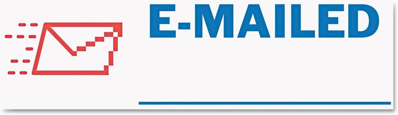 ACCUSTAMP2 035541 Pre-Inked Shutter Stamp, Red/Blue, EMAILED, 1 5/8 x 1/2 - Image 2