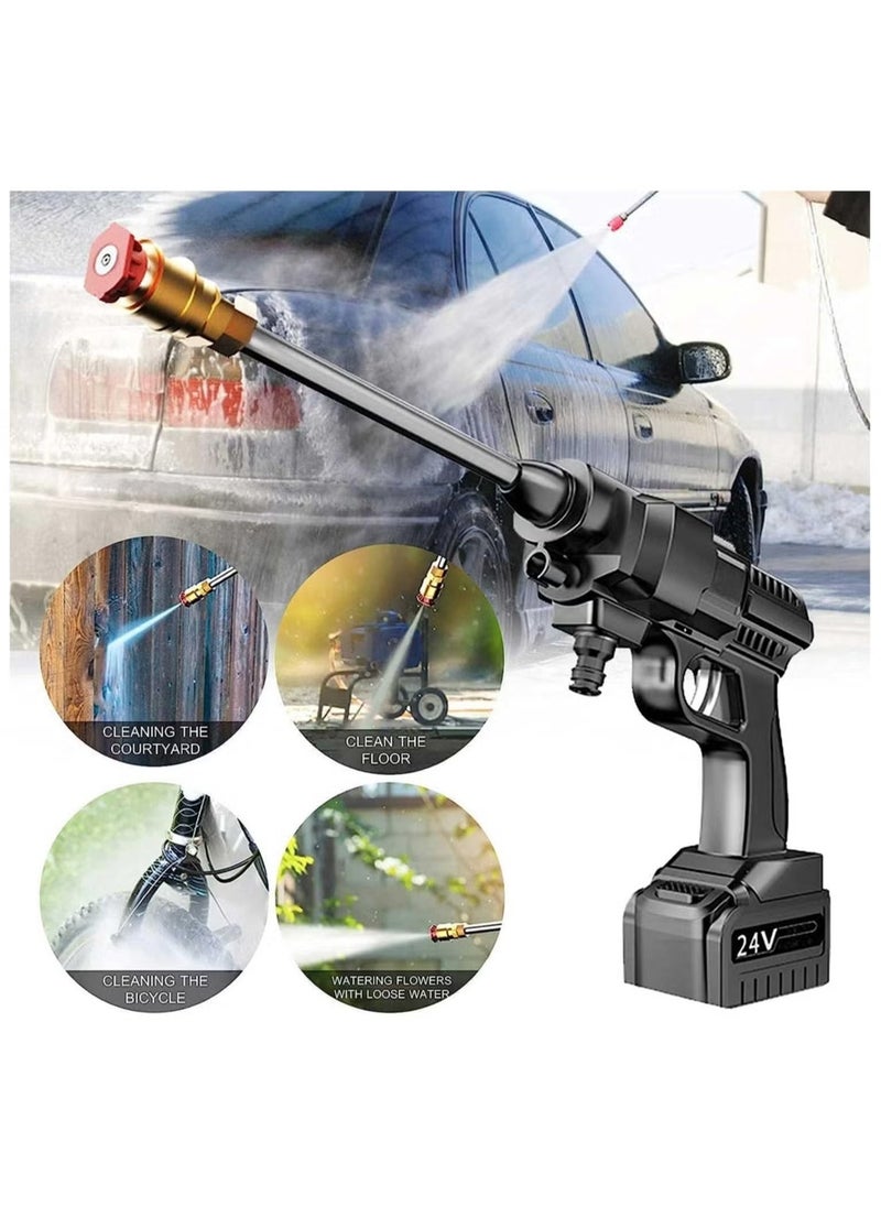 TIGER - 24V Portable Cordless Pressure Washer – 5600mAh Mini Lithium Battery Powered Washer, Hand-Held Wireless Water Gun for Washing Cars, Watering Flowers, and Outdoor Cleaning - Image 1