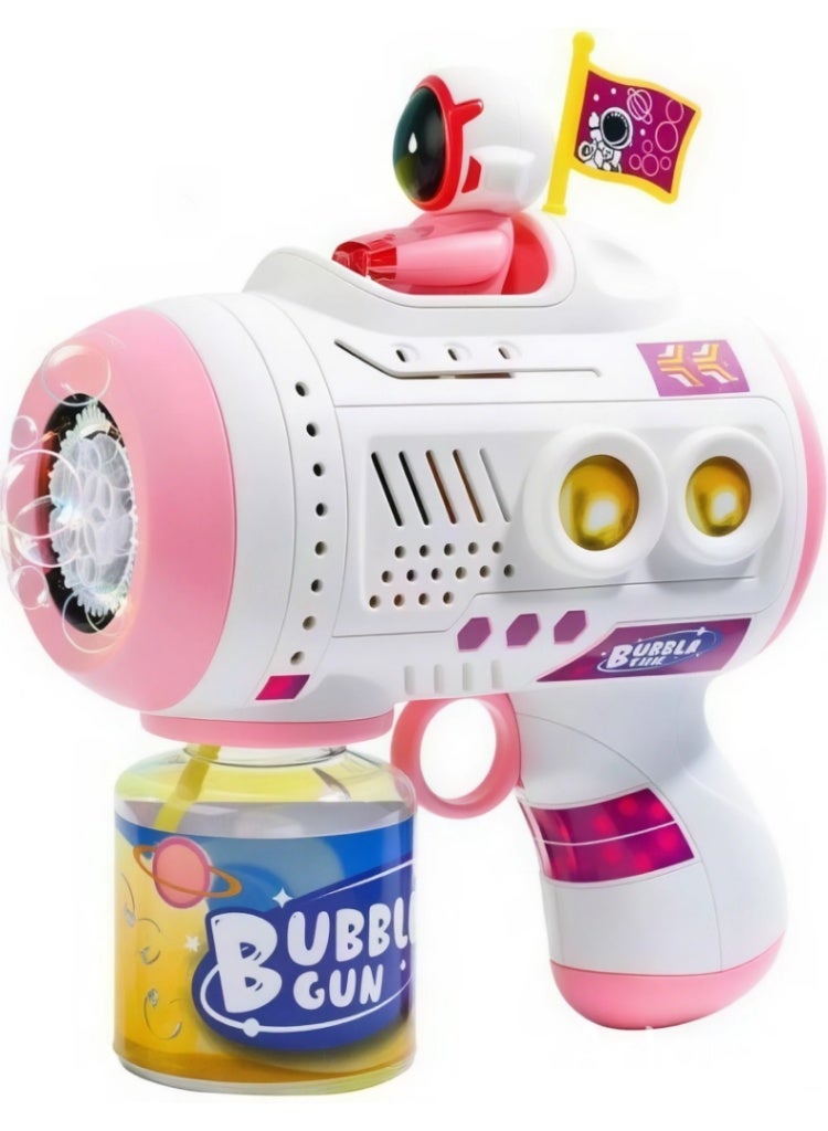 Space Astronaut Bubble Gun – Automatic Bubble Shooter with LED Lights & Included AA Batteries | Cosmic Design , Comes with Bubble Solution ,Fun Outdoor Toy for Kids - Image 1