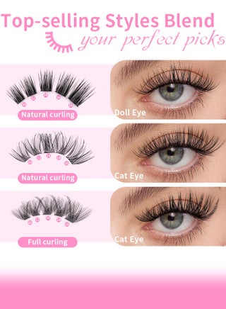 392 Pcs Lash Clusters, Lash Adhesive Glue & Lash Tweezer Set Eyelash Extensions Wispy False Eyelashes Lash Clusters DIY Eyelash Extensions Individual False Eyelashes for Women D-Curl Perfection for Your Eyes! - view 3