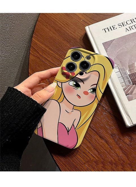 مضحك فتاة غاضبة غلاف الهاتف ل iPhone 14 برو ماكس