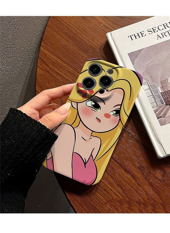 مضحك فتاة غاضبة غلاف الهاتف ل iPhone 14 برو ماكس