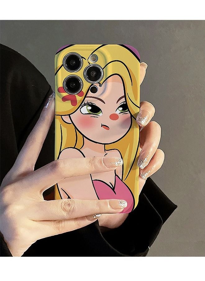 مضحك فتاة غاضبة غلاف الهاتف ل iPhone 14 برو ماكس