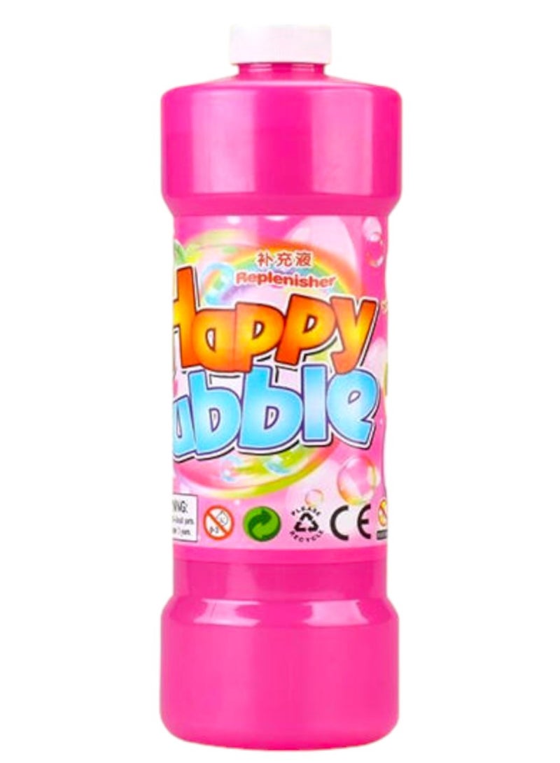 Non-toxic Liquid Bubble Water Bottle With a Capacity of 1 liter for all Types of Bubble Guns-Pink