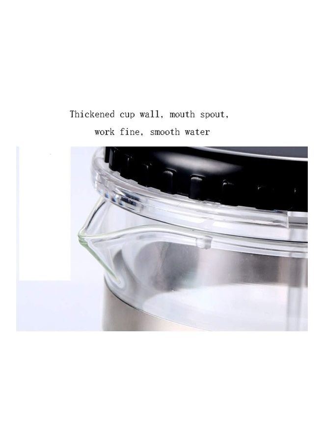 Loquat Glass Heat-Resistant Teapot With Filter Clear/Black 8.8x7.9cm - Image 4