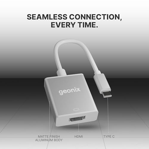 Geonix Befit HD1 Type C to HDMI Converter, 13cm Cable, Compatible with MacBook | Samsung DeX | Windows Laptop/PC |Mobile | iPad |Works with All Major os Systems - Image 4