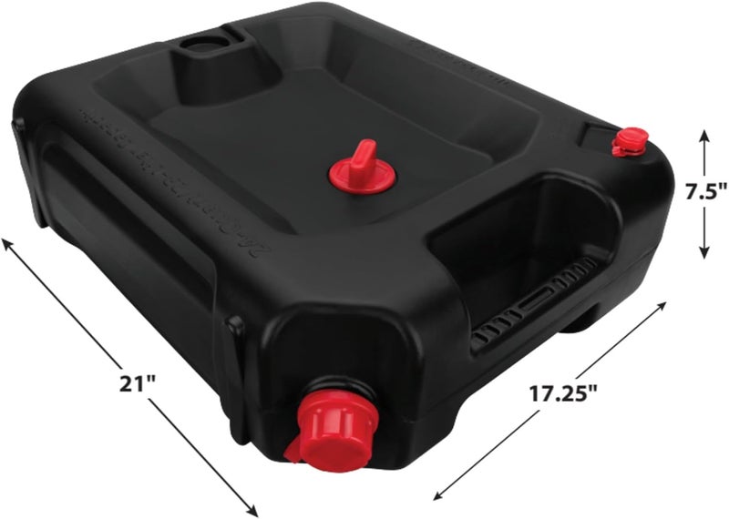 Performance Tool W4078 24-Quart Oil Drain Container, Deep Drain Well, Integrated Handle, Sealing Rubber Gaskets, Black - Image 5
