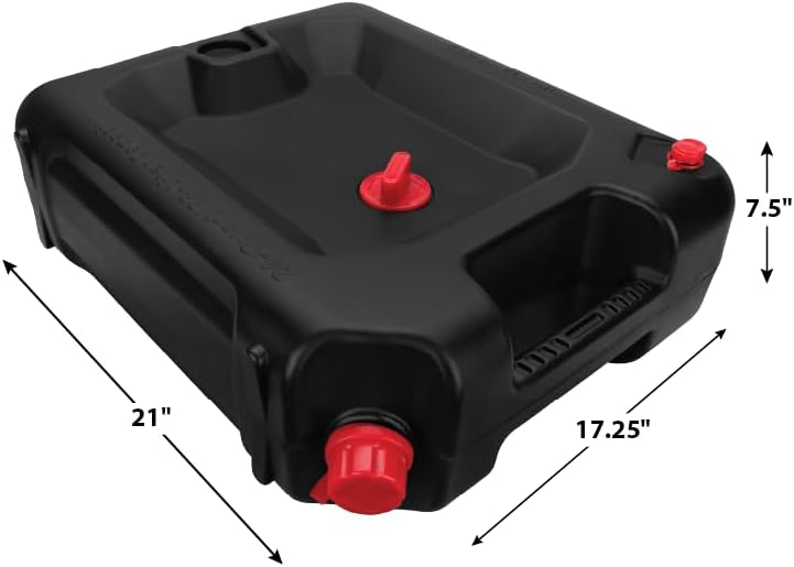 Performance Tool W4078 24-Quart Oil Drain Container, Deep Drain Well, Integrated Handle, Sealing Rubber Gaskets, Black - Image 2