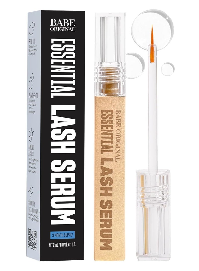 Babe Original Babe Lash Serum - Fuller & Longer Looking Eyelashes, Clear Essential Serum for Natural Lashes and Lash Extensions, 2mL, 3-month Supply - Image 2