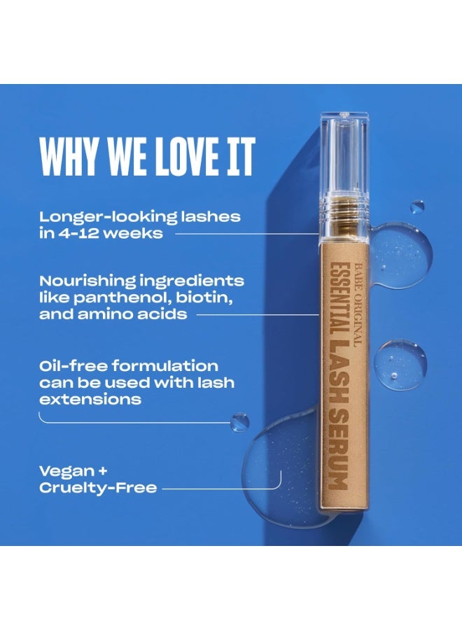 Babe Original Babe Lash Serum - Fuller & Longer Looking Eyelashes, Clear Essential Serum for Natural Lashes and Lash Extensions, 2mL, 3-month Supply - Image 3