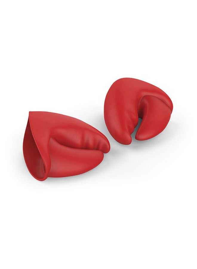 Jourvent Jourvent 2pc Lobster clamp design Silicone anti slip, anti scalding, and heat-insulating pot clamp Silicone Gloves Oven Mitts Red  - Image 1