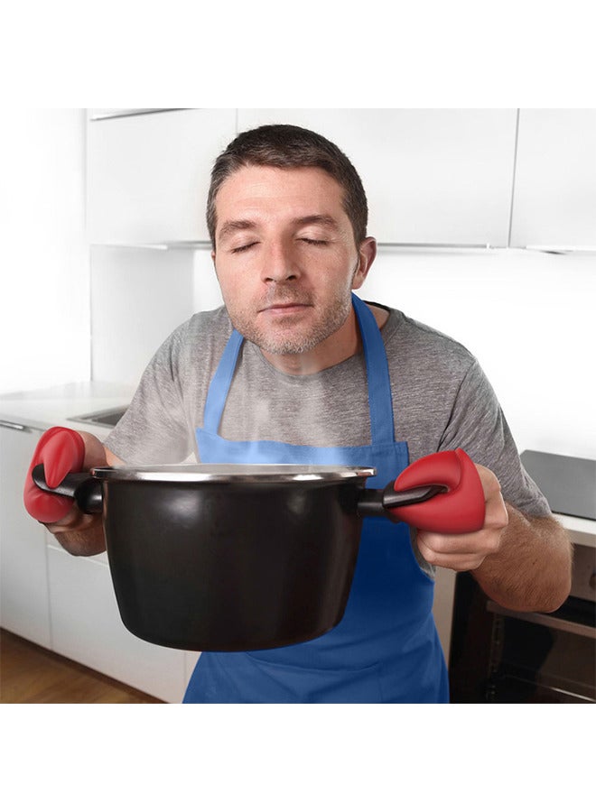Jourvent Jourvent 2pc Lobster clamp design Silicone anti slip, anti scalding, and heat-insulating pot clamp Silicone Gloves Oven Mitts Red  - Image 2