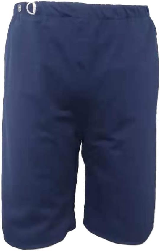 LEEMOOCARE Adult Elderly Cloth Incontinence Shorts Washable LeakProof Cotton Underwear for Bedridden Care Men and Women BlueLarge NavyXLarge 