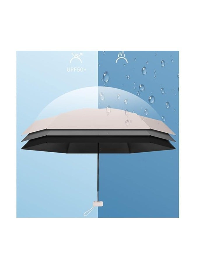 Small Mini Umbrella with Case, Small Compact UV Umbrella for Sun and Rain, Windproof Parasol Umbrella with 99% UV Protection, Light Compact Design Perfect for Travel - Image 2