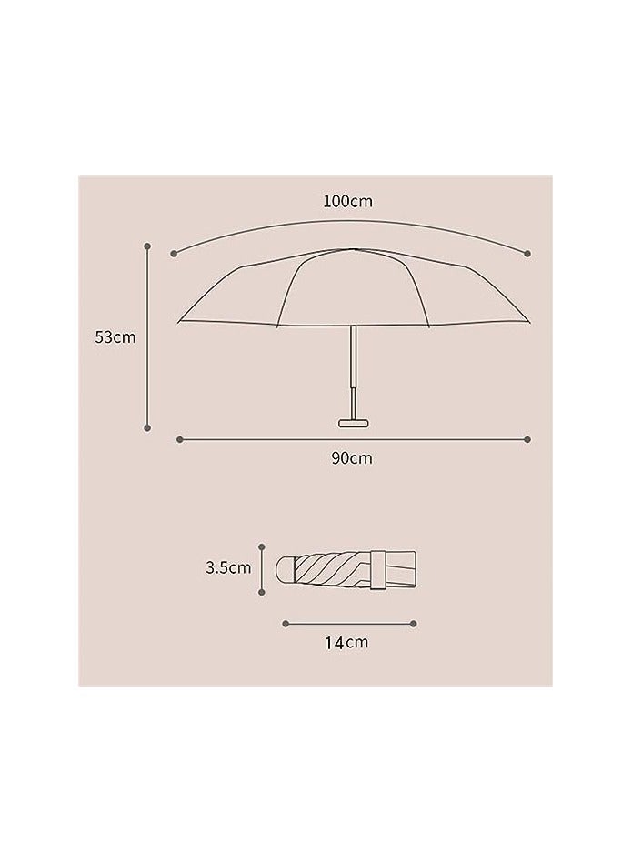 Small Mini Umbrella with Case, Small Compact UV Umbrella for Sun and Rain, Windproof Parasol Umbrella with 99% UV Protection, Light Compact Design Perfect for Travel - Image 4