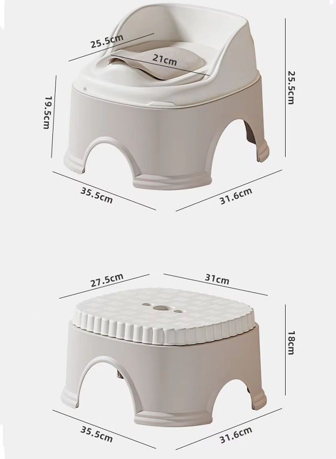 Optico Baby Potty Chair for Toddler Toilet Training - Splash Guard & Back Support 3 in 1 Potty Training Toilet, Baby Toddler Potty, Transforms from Potty to Toilet Training Seat With Step Stool and Built in Splash Guard, Kids Potty Seat Chair - Image 3