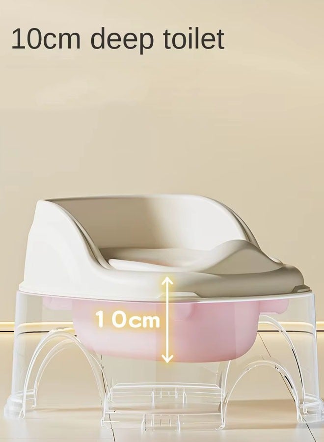 Optico Baby Potty Chair for Toddler Toilet Training - Splash Guard & Back Support 3 in 1 Potty Training Toilet, Baby Toddler Potty, Transforms from Potty to Toilet Training Seat With Step Stool and Built in Splash Guard, Kids Potty Seat Chair - Image 5