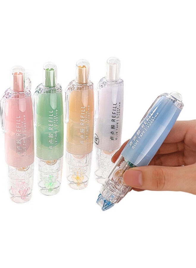 Changli Push-Button Dot Glue Correction Tape, High Adhesion, Traceless, No Residue, For Students, Error Correction, Sticky Dots, Double-Sided Tape, Transparent Tape, Children'S Craft Glue Pen, Stickers, Journal Glue, Stationery - Image 2