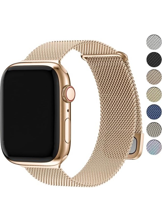 Compatible with Apple Watch Strap 49mm 46mm 45mm 44mm 42mm 41mm 40mm 38mm Women Men, Milanese Loop Apple Watch Band Ultra 3/2/1 SE3/2/1 iwatch Series 11 10 9 8 7 6 5 4 3 2 1