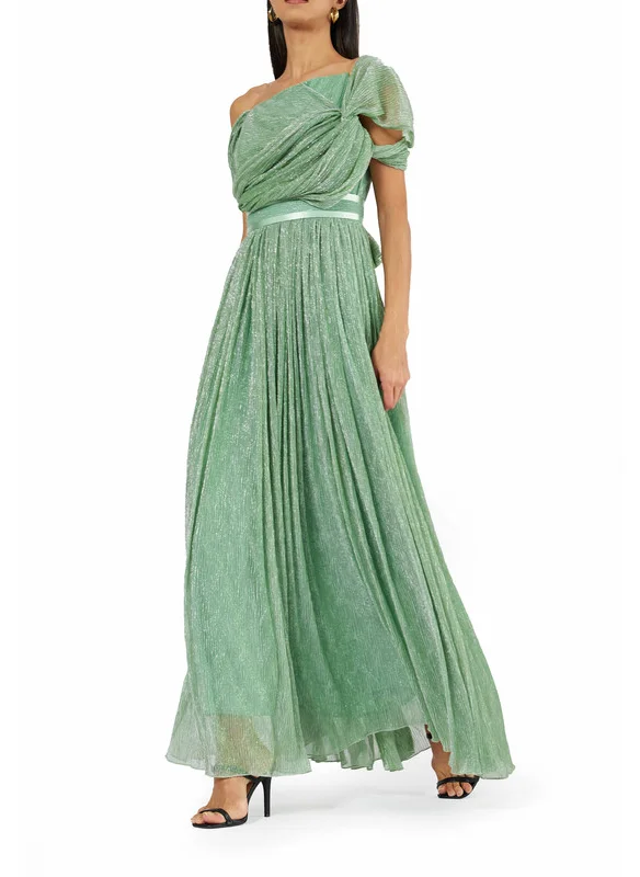 امري Asymmetric Off-Shoulder Ruched Drape Gown