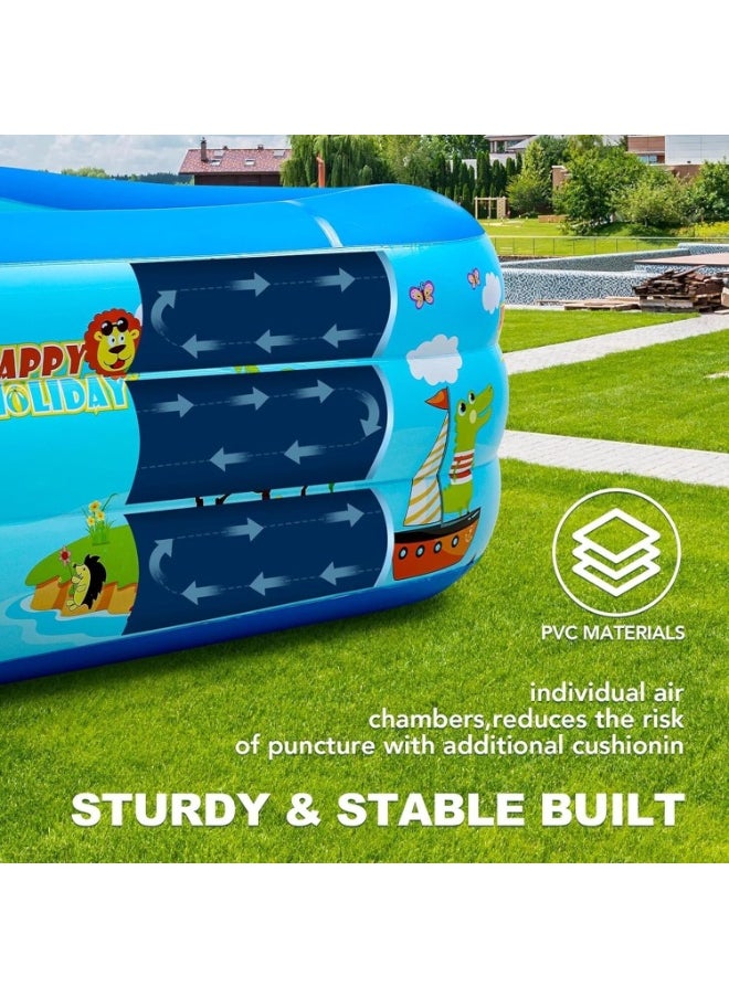 Jorunb Inflatable Swimming Pool for Kids,3 Tier Thickened Swimming Pools,Paddling Pool for Toddlers Backyard Outdoor Garden backyard Summer Water Party Pool  - Image 5