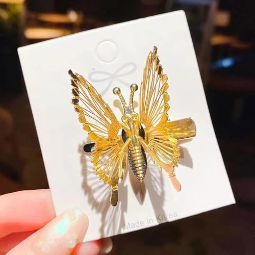 NEOBABY Hairstyle Decoration shaking Butterfly Hair Bride Clips | Hair Style Bridal Brooch & Braid for Juda Bun | Butterfly Hair Pins for Women's & Girls - Pack of 6 Pairs (Silver & Golden) - Image 5